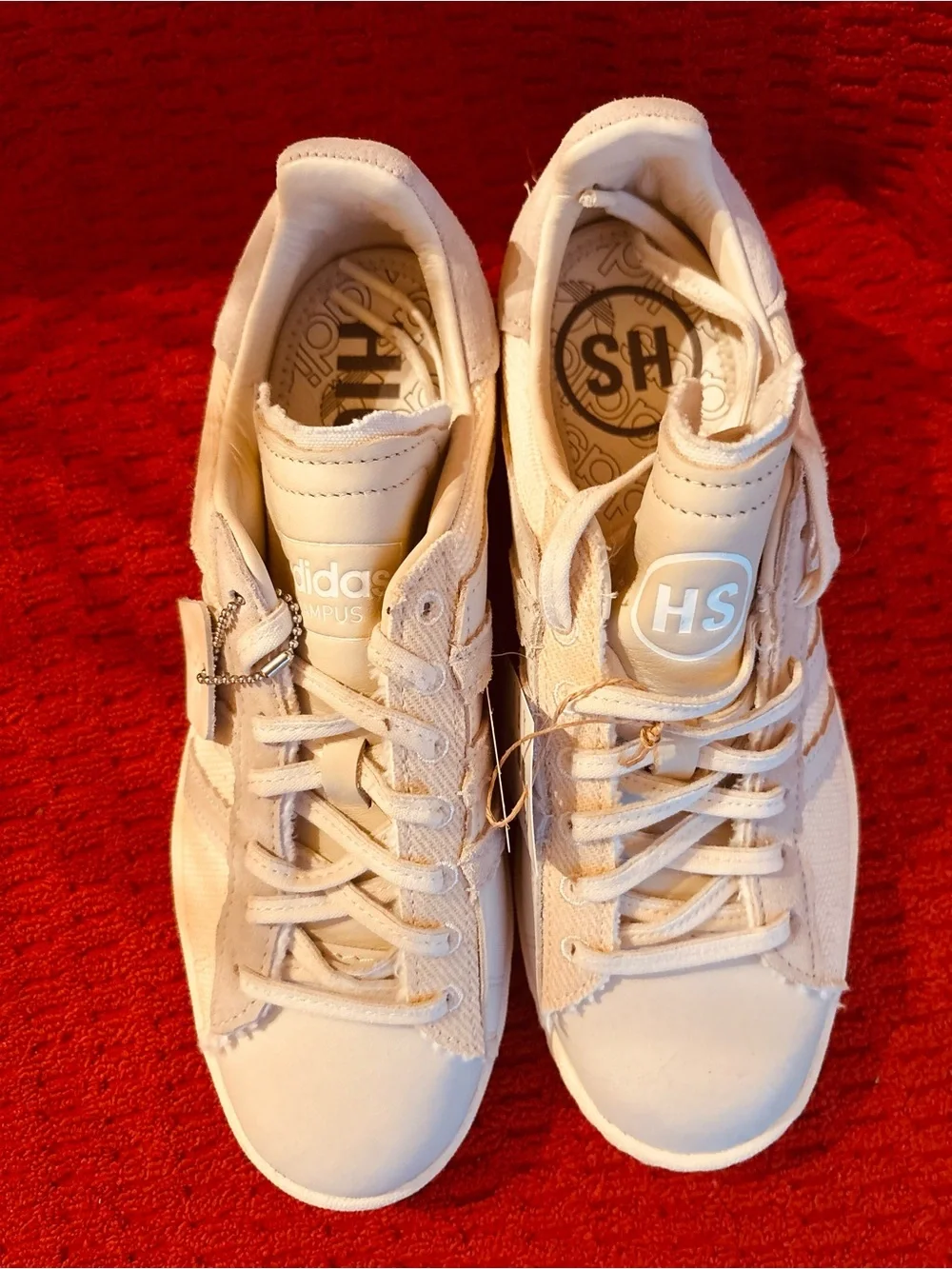 adidas Mens Cream/White Low-Top Sneakers